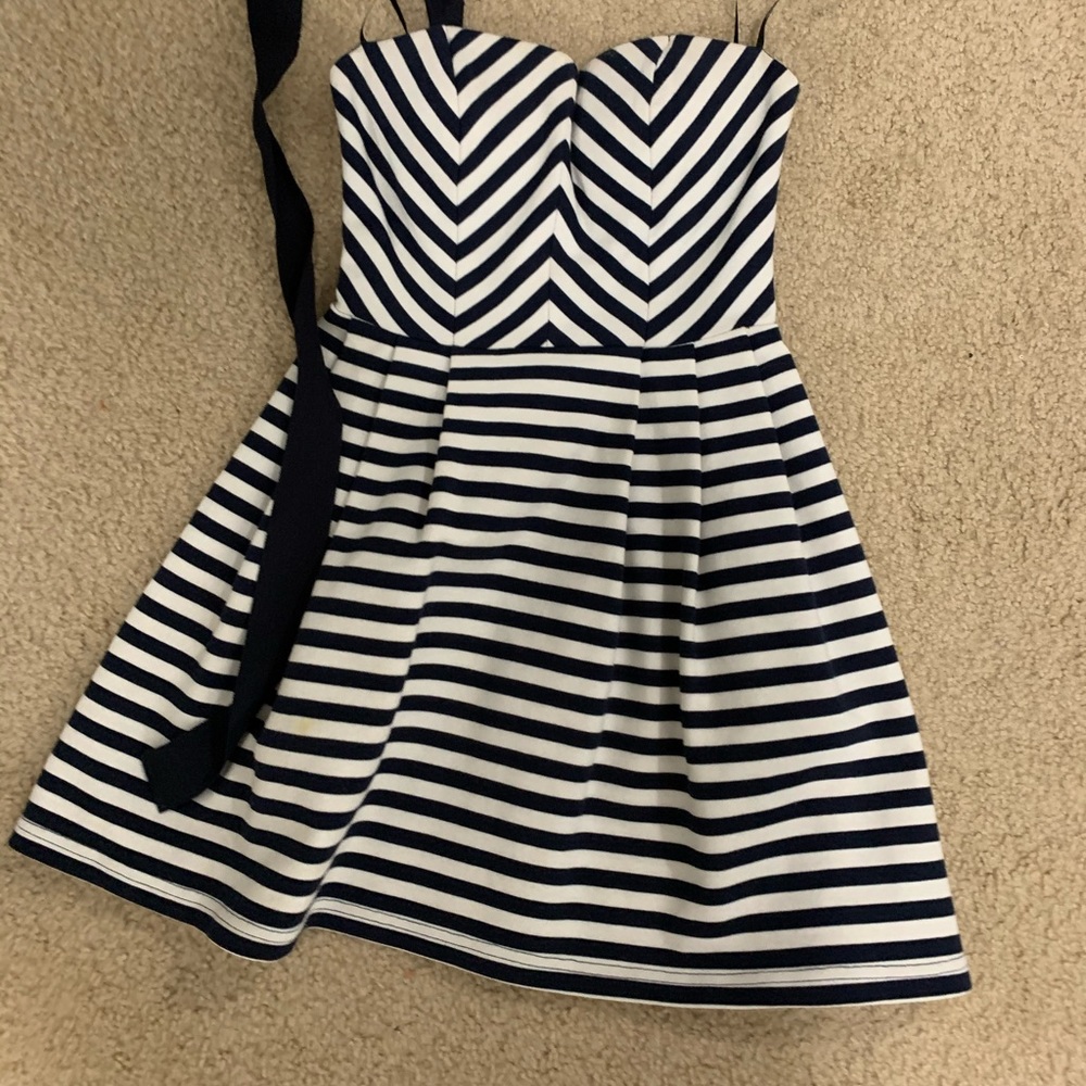 Stripe Strapless Dress